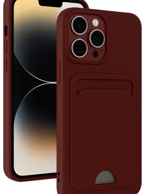 Newface iPhone 13 Pro Max Kılıf Kelvin Kartvizitli Silikon - Bordo