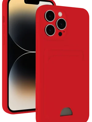 Newface iPhone 13 Pro Max Kılıf Kelvin Kartvizitli Silikon - Kırmızı