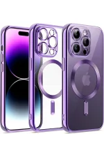 Newface iPhone 13 Pro Max Kılıf Kross Magneticsafe Kapak - Mor