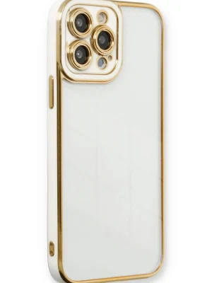 Newface iPhone 13 Pro Max Kılıf Liva Lens Silikon - Beyaz