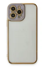 Newface iPhone 13 Pro Max Kılıf Liva Lens Silikon - Lila - Görsel 2