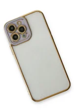 Newface iPhone 13 Pro Max Kılıf Liva Lens Silikon - Lila - Görsel 3