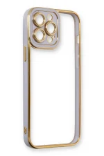 Newface iPhone 13 Pro Max Kılıf Liva Lens Silikon - Lila - Görsel 4