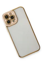 Newface iPhone 13 Pro Max Kılıf Liva Lens Silikon - Pudra - Görsel 3