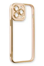 Newface iPhone 13 Pro Max Kılıf Liva Lens Silikon - Pudra - Görsel 4