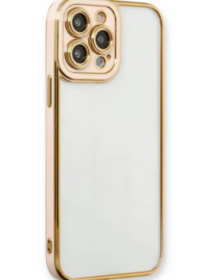 Newface iPhone 13 Pro Max Kılıf Liva Lens Silikon - Pudra