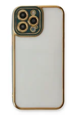 Newface iPhone 13 Pro Max Kılıf Liva Lens Silikon - Yeşil - Görsel 2