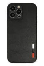 Newface iPhone 13 Pro Max Kılıf Loop Deri Silikon - Siyah