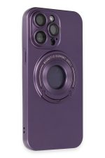 Newface iPhone 13 Pro Max Kılıf Lukka Magneticsafe Kapak - Derin Mor - Görsel 2