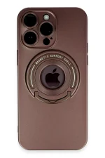 Newface iPhone 13 Pro Max Kılıf Lukka Magneticsafe Kapak - Kahverengi