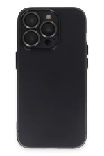 Newface iPhone 13 Pro Max Kılıf Luko Lens Silikon - Siyah