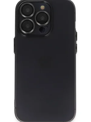 Newface iPhone 13 Pro Max Kılıf Luko Lens Silikon - Siyah