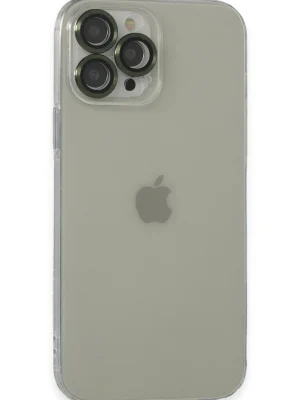 Newface iPhone 13 Pro Max Kılıf Luko Lens Silikon - Yeşil