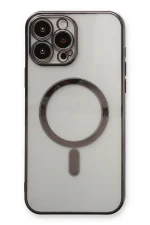 Newface iPhone 13 Pro Max Kılıf Magneticsafe Lazer Silikon - Siyah - Görsel 2