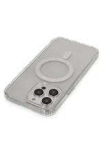 Newface iPhone 13 Pro Max Kılıf Matte Şeffaf Magneticsafe - Şeffaf - Görsel 3