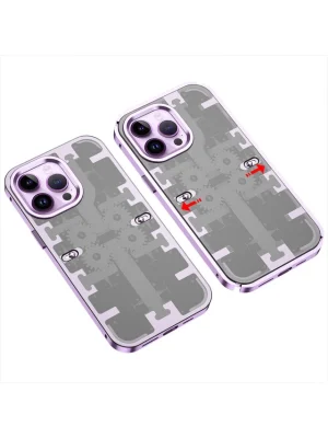 Newface iPhone 13 Pro Max Kılıf Mekanik Bumper Kapak - Derin Mor