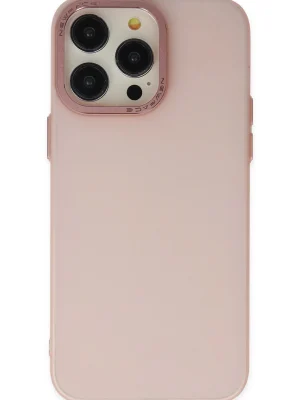 Newface iPhone 13 Pro Max Kılıf Modos Metal Kapak - Pembe