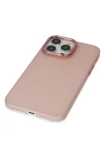 Newface iPhone 13 Pro Max Kılıf Modos Metal Kapak - Pembe - Görsel 5