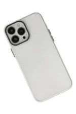 Newface iPhone 13 Pro Max Kılıf Modos Metal Kapak - Şeffaf - Görsel 3