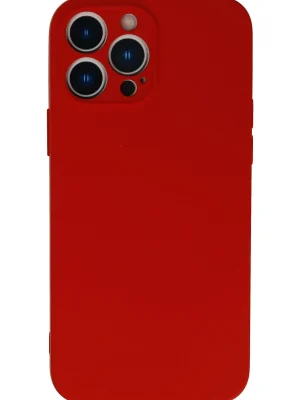 Newface iPhone 13 Pro Max Kılıf Nano içi Kadife Silikon - Kırmızı