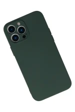 Newface iPhone 13 Pro Max Kılıf Nano içi Kadife Silikon - Koyu Yeşil - Görsel 2