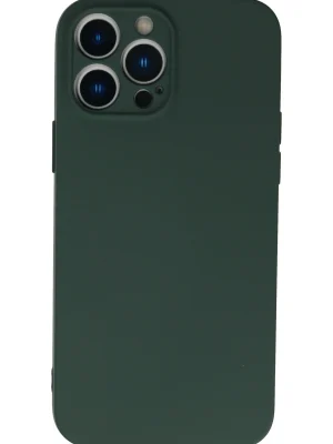 Newface iPhone 13 Pro Max Kılıf Nano içi Kadife Silikon - Koyu Yeşil