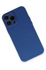 Newface iPhone 13 Pro Max Kılıf Nano içi Kadife Silikon - Lacivert - Görsel 3