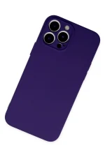 Newface iPhone 13 Pro Max Kılıf Nano içi Kadife Silikon - Mor - Görsel 2