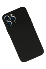 Newface iPhone 13 Pro Max Kılıf Nano içi Kadife Silikon - Siyah - Görsel 2