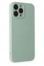 Newface iPhone 13 Pro Max Kılıf Nano içi Kadife  Silikon - Su Yeşili - Görsel 2