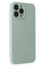 Newface iPhone 13 Pro Max Kılıf Nano içi Kadife Silikon - Su Yeşili - Görsel 2