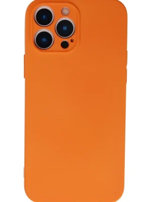 Newface iPhone 13 Pro Max Kılıf Nano içi Kadife Silikon - Turuncu