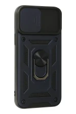 Newface iPhone 13 Pro Max Kılıf Pars Lens Yüzüklü Silikon - Lacivert - Görsel 2