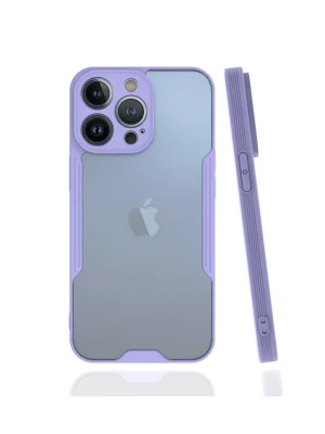 Newface iPhone 13 Pro Max Kılıf Platin Silikon - Lila