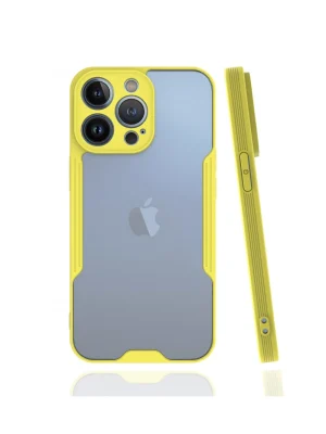 Newface iPhone 13 Pro Max Kılıf Platin Silikon - Sarı