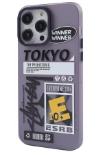 Newface iPhone 13 Pro Max Kılıf Prada Desenli Kapak - Prada Mor - 2 - Görsel 2