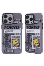 Newface iPhone 13 Pro Max Kılıf Prada Desenli Kapak - Prada Mor - 2 - Görsel 3