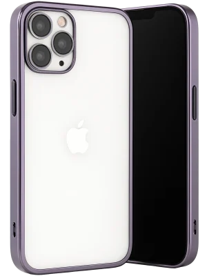 Newface iPhone 13 Pro Max Kılıf Razer Lensli Silikon - Mor