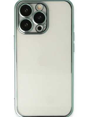 Newface iPhone 13 Pro Max Kılıf Razer Lensli Silikon - Yeşil