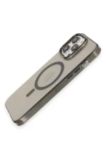 Newface iPhone 13 Pro Max Kılıf Tron Şeffaf Magsafe Kapak - Siyah - Görsel 3