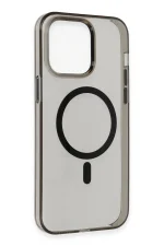 Newface iPhone 13 Pro Max Kılıf Tron Şeffaf Magsafe Kapak - Siyah - Görsel 4