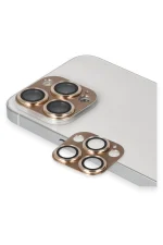 Newface iPhone 13 Pro Max Pers Alüminyum Kamera Lens - Gold - Görsel 3
