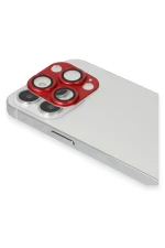 Newface iPhone 13 Pro Max Pers Alüminyum Kamera Lens - Kırmızı - Görsel 2