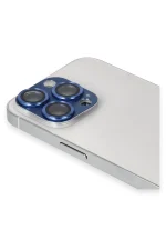Newface iPhone 13 Pro Max Pers Alüminyum Kamera Lens - Lacivert