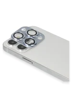 Newface iPhone 13 Pro Max Pers Alüminyum Kamera Lens - Sierra Blue - Görsel 2