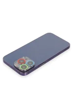 Newface iPhone 13 Pro Renkli Kamera Lens Koruma Cam - Mavi-Yeşil - Görsel 2
