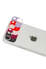 Newface iPhone 13 Rainbow Kamera Lens Koruma Cam - Rose Gold - Görsel 2