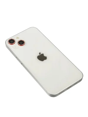 Newface iPhone 14 Diamond Kamera Lens - Kırmızı