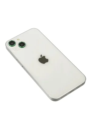 Newface iPhone 14 Diamond Kamera Lens - Yeşil