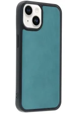 Newface iPhone 14 Kılıf Aras Deri Kapak - Açık Yeşil - Görsel 2